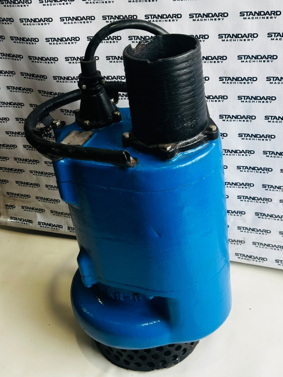 Tsurumi submersible pump nameplate – 11 kW, 4-pole Toshiba motor, imported Japan – Standard Machinery - View 4