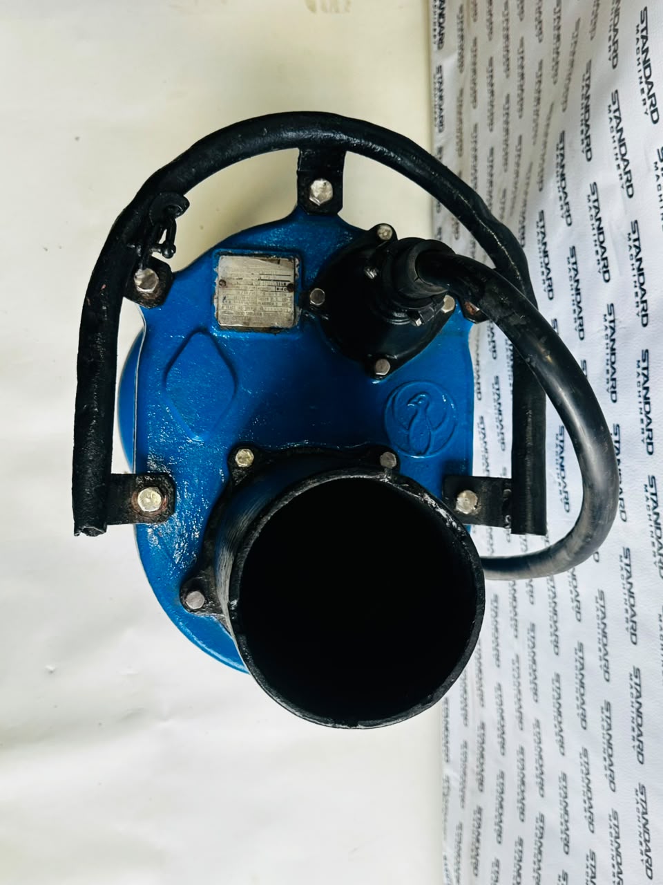 Tsurumi submersible pump nameplate – 11 kW, 4-pole Toshiba motor, imported Japan – Standard Machinery - View 5