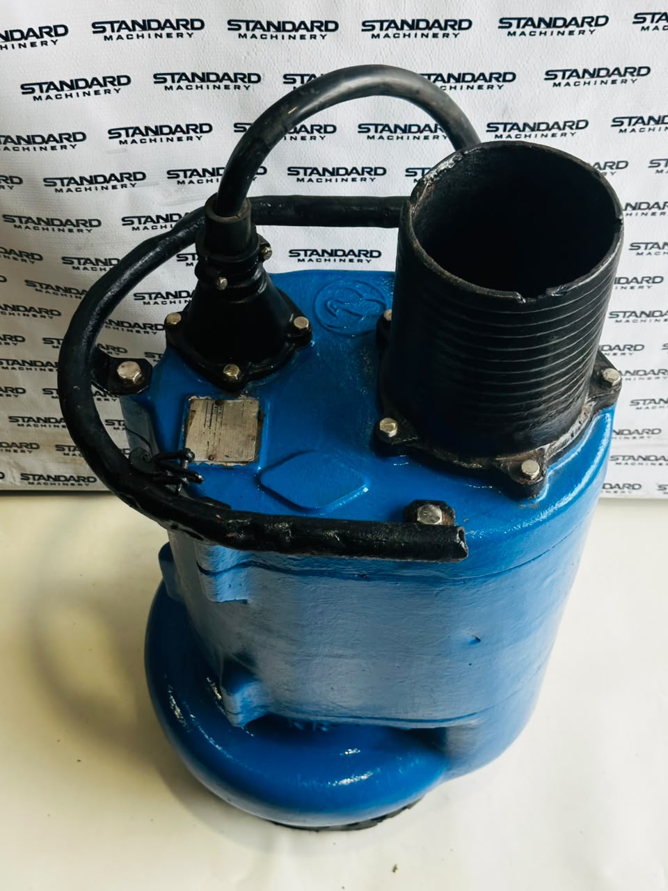Tsurumi submersible pump nameplate – 11 kW, 4-pole Toshiba motor, imported Japan – Standard Machinery - View 6