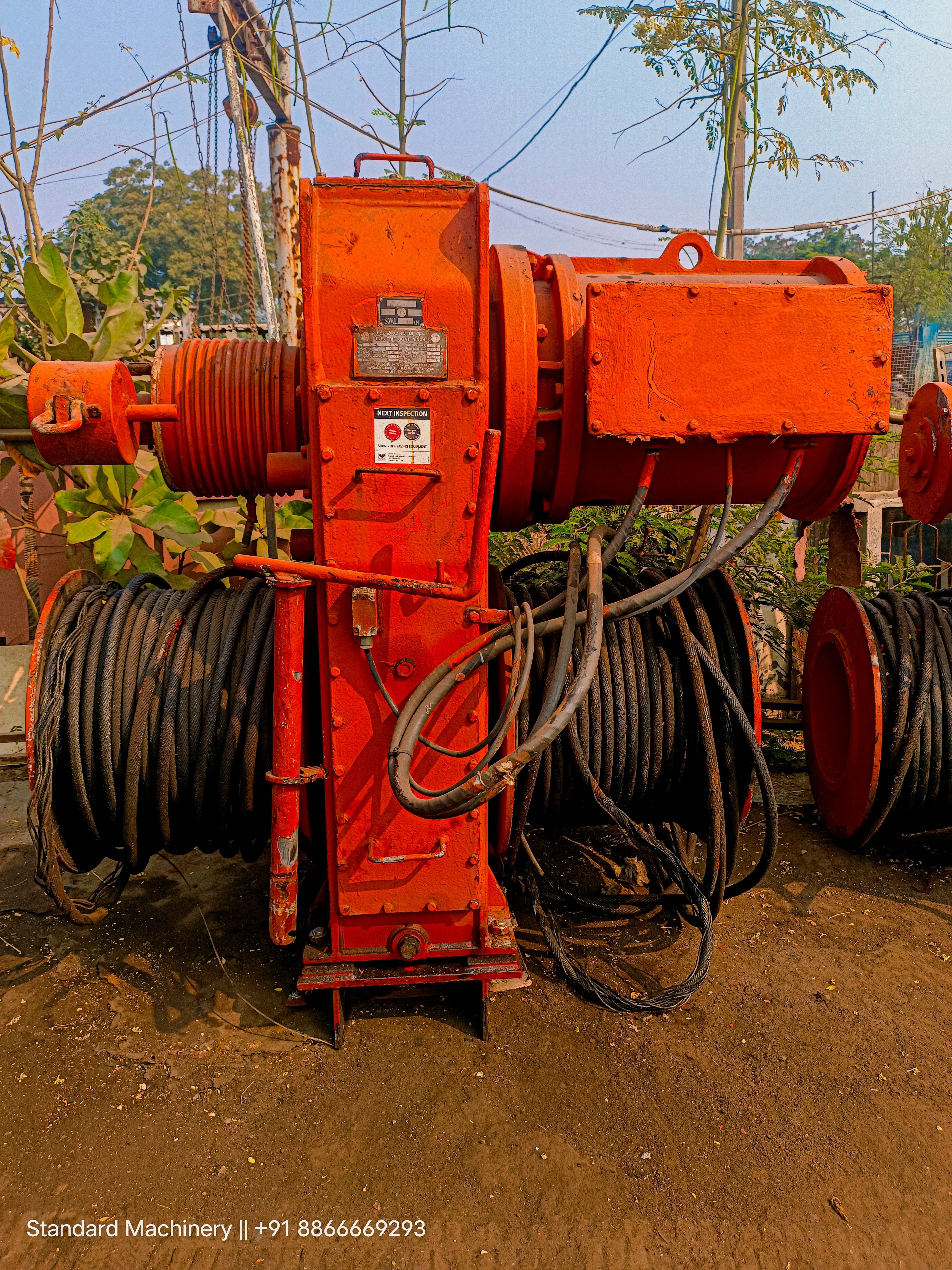 Electric boat winch 80 kN 8 ton marine lifeboat davit winch 24mm wire – Standard Machinery