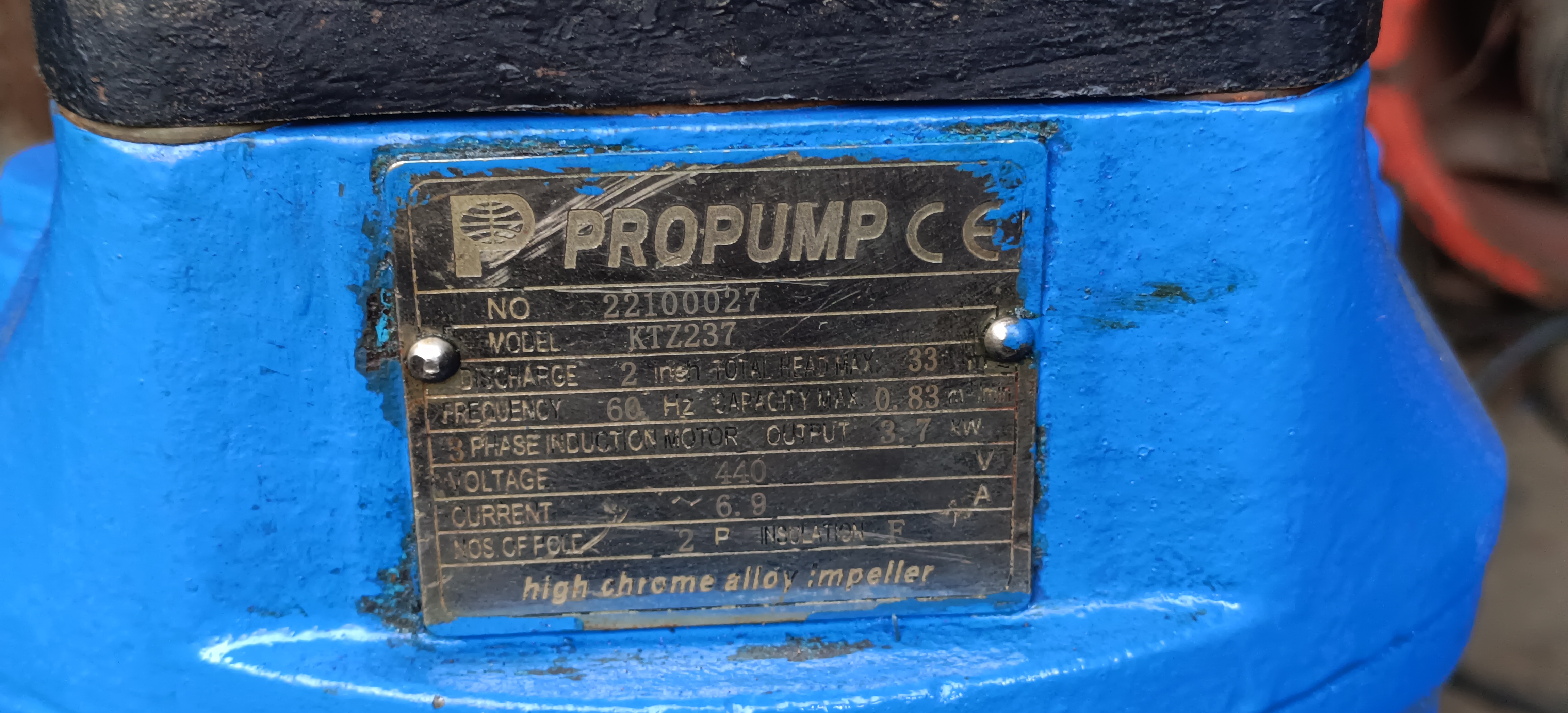 KTZ237 5 HP Submersible Dewatering Pump | High Chrome Alloy Industrial Drainage Pump - View 2