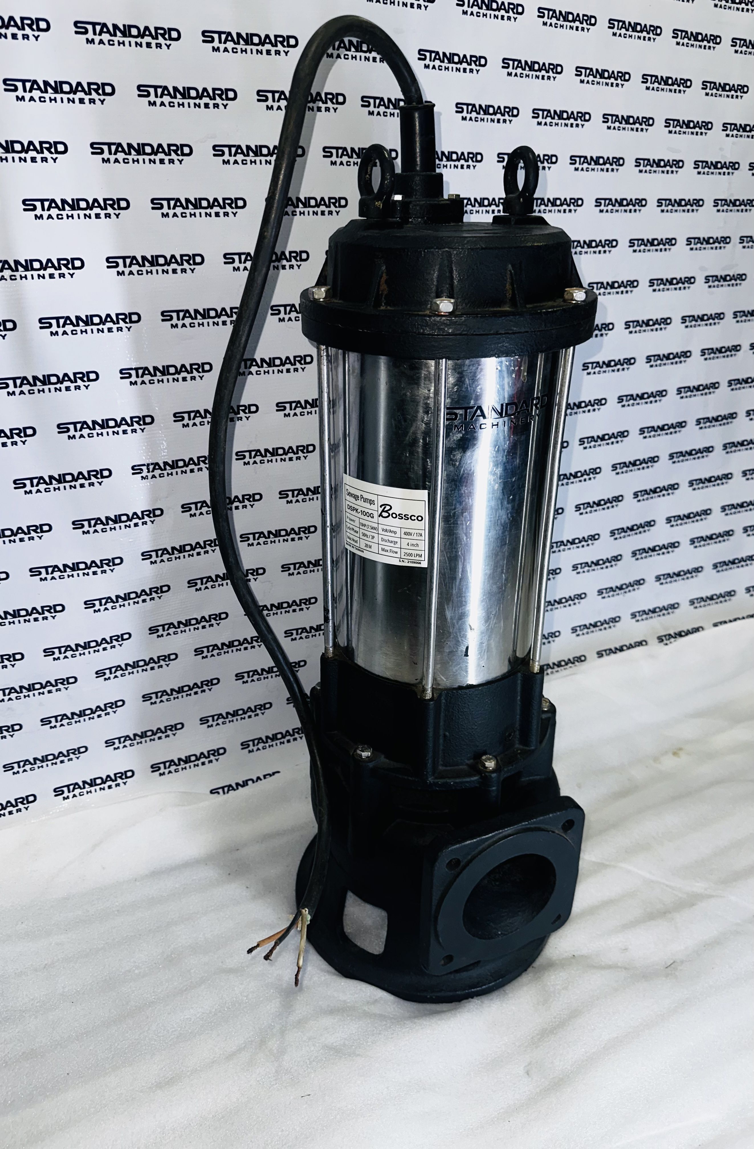 Refurbished BOSSCO DSPK-100G submersible sewage pump 10 HP 2500 LPM 400V Taiwan — Standard Machinery - View 4