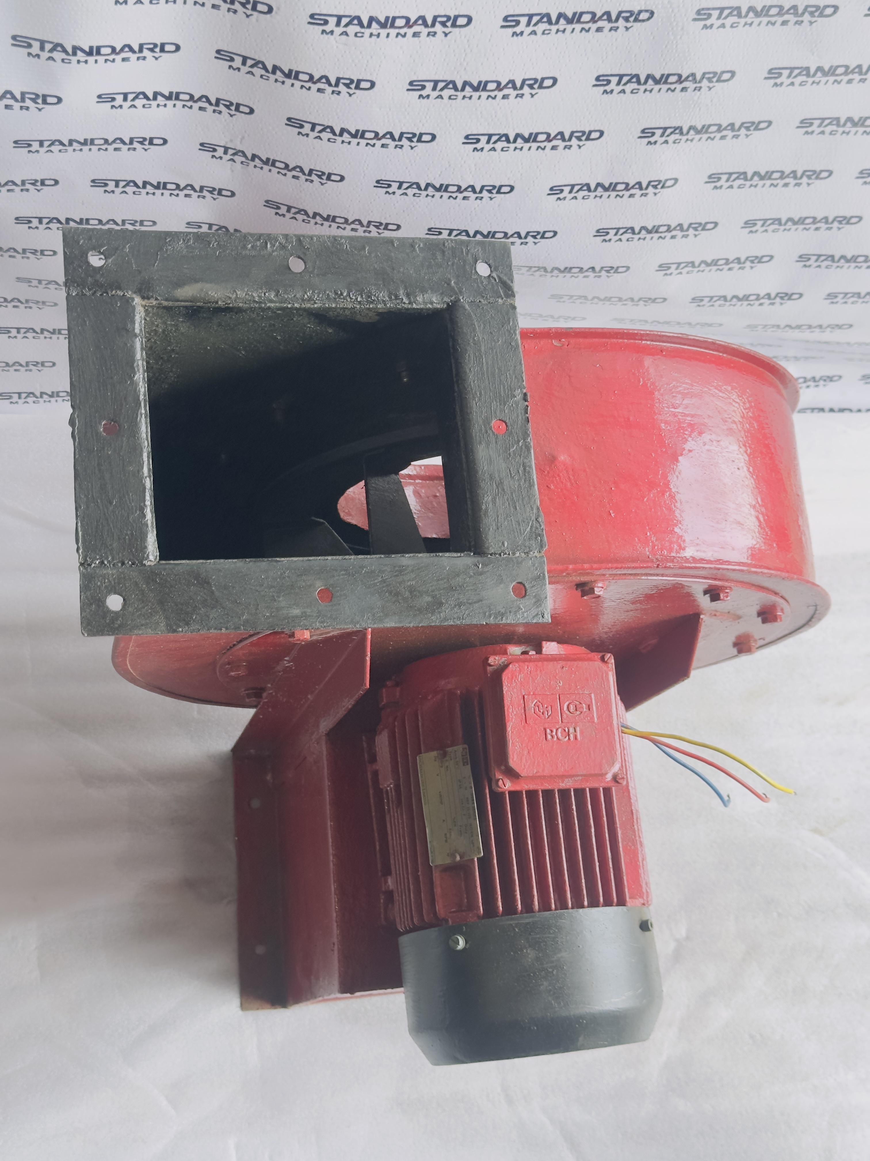 Refurbished BCH 2 HP industrial centrifugal blower 440V IP55 Class F S1 duty 1420 RPM — Standard Machinery - View 4