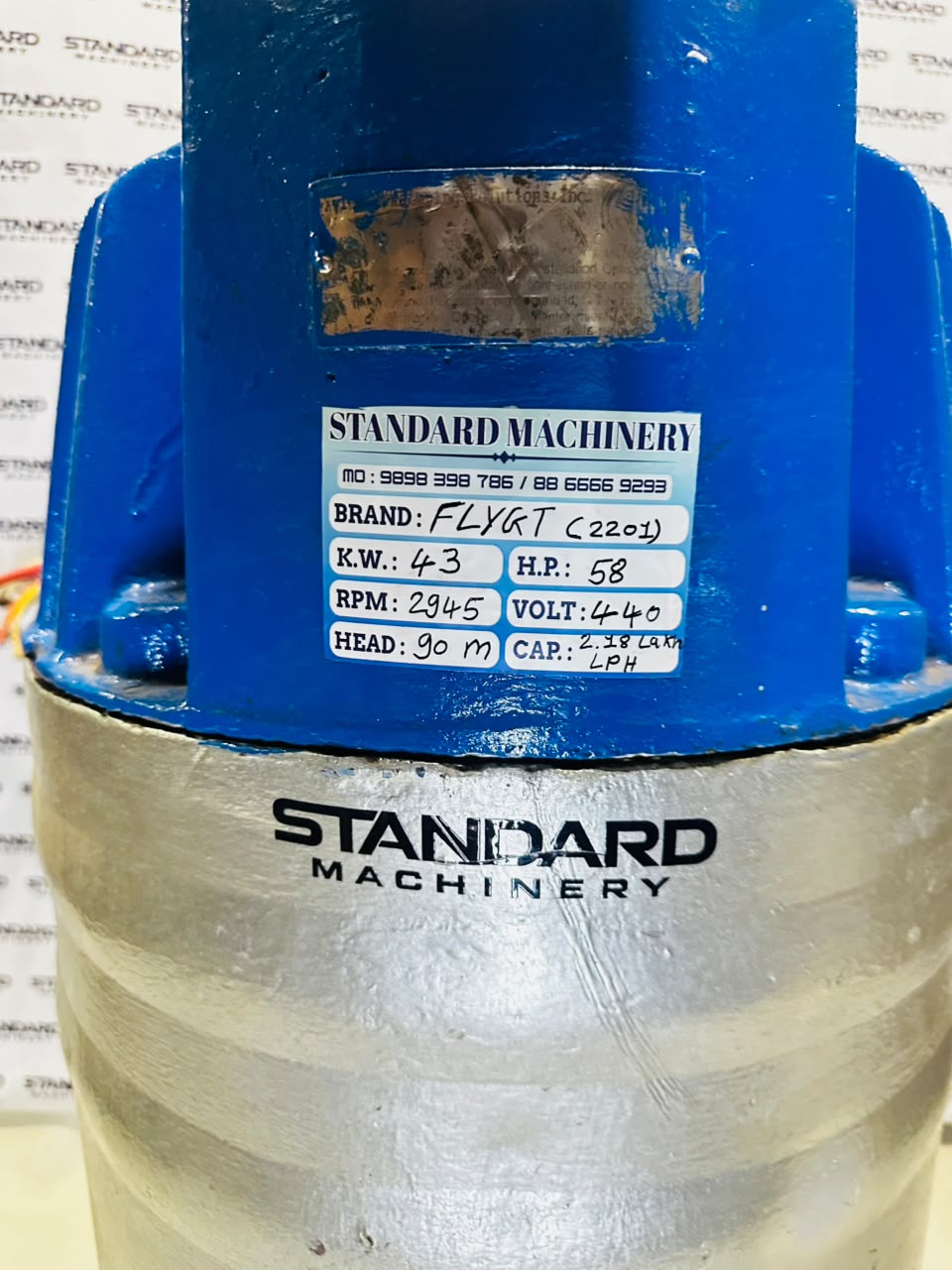 Flygt 2201 submersible dewatering pump 43 kW 58 HP 440 V – Standard Machinery - View 5